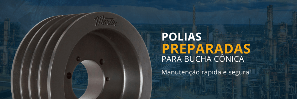 Polia preparada para bucha cônica