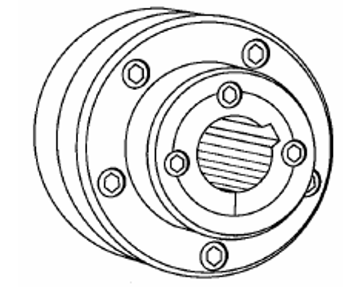Acoplamento de flange rígido
